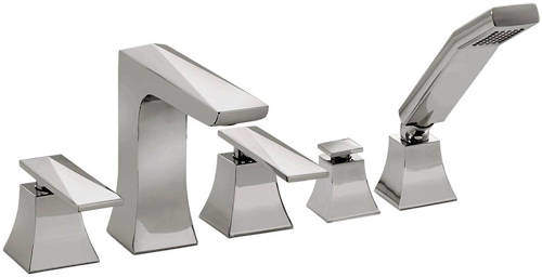 Bristan Ebony 5 Hole Bath Shower Mixer Tap (Chrome).