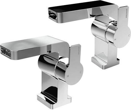 Bristan Exodus Waterfall Basin & 1 Hole Bath Filler Tap Pack (Chrome).