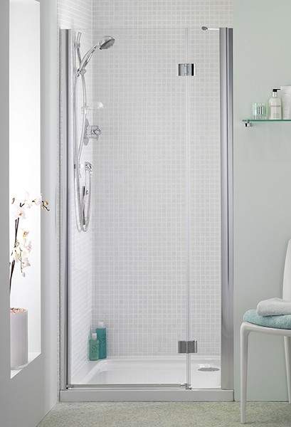 Bristan Java 800mm Hinged Shower Door (Silver).