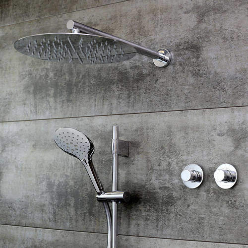 Bristan Orb Shower Pack With Arm, Square Head & Slide Rail (Chrome).