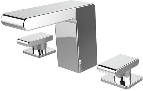 Bristan Pivot 3 Hole Basin Mixer Tap With Clicker Waste (Chrome).