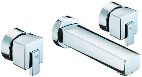 Bristan Qube Wall Mounted Bath Filler Tap (Chrome).