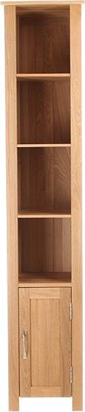 Baumhaus Mobel Tall Bathroom Storage Cabinet (Oak). Size 1800x365mm.