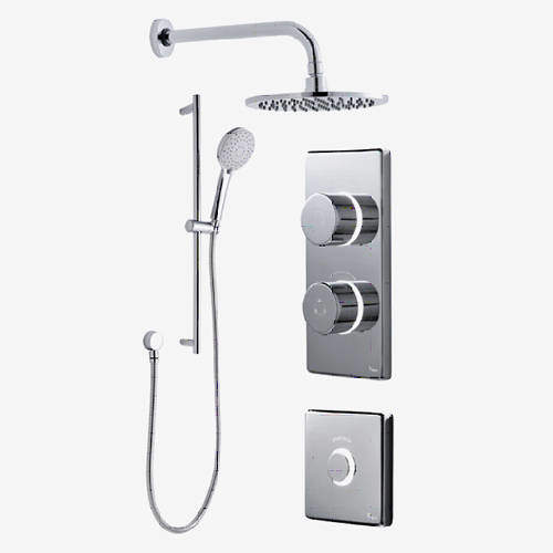 Digital Showers Digital Shower Pack, Slide Rail, Round Head & Remote (LP).