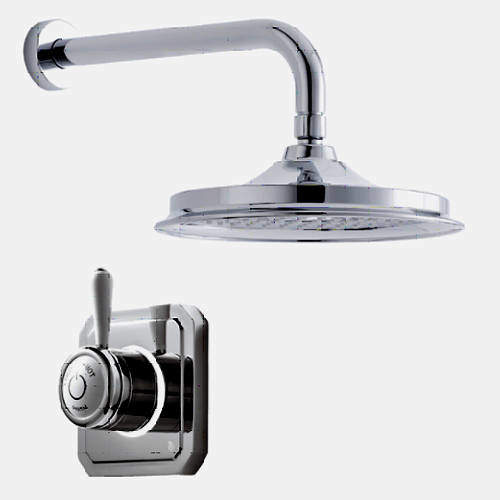 Digital Showers Digital Shower Valve, Wall Arm & 6" Shower Head (HP).