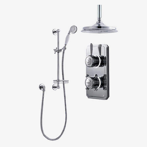 Digital Showers Digital Shower Pack, Slide Rail, Basket & 12" Head (HP).