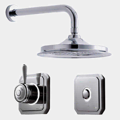 Digital Showers Digital Shower Valve, Remote & 12" Shower Head (LP).