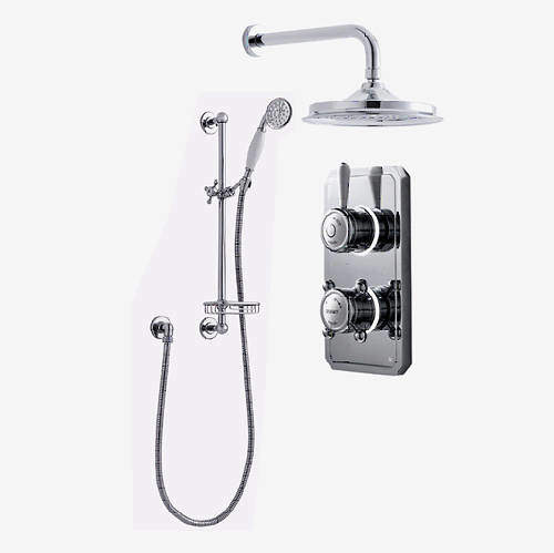 Digital Showers Digital Shower Pack, Slide Rail, Basket 6" Head (LP).