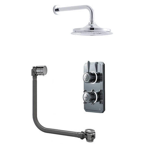 Digital Showers Twin Digital Shower Pack With Bath Filler & 6" Head (LP).