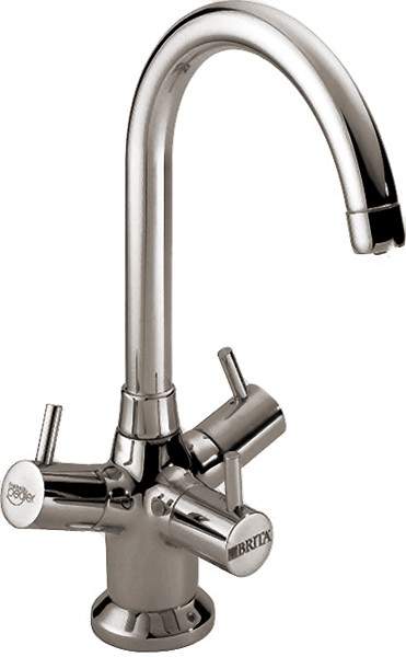 Brita Filter Taps Titanium Modern Water Filter Kitchen Tap (Brushed Steel).