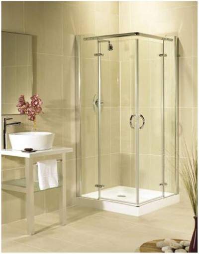 Image Allure 800mm shower enclosure with hinged doors.