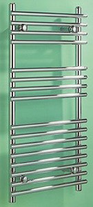 HeatLine Kemer Chrome Heated Towel Rail.  450x1200mm. 1433 BTU.