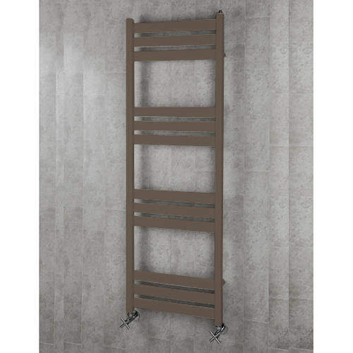 Colour Heated Towel Rail & Wall Brackets 1500x500 (Pale Brown).