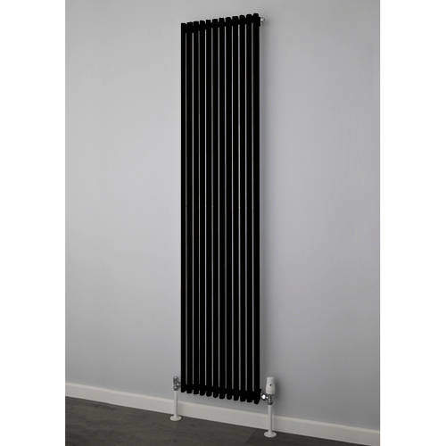 Colour Chaucer Single Vertical Radiator 1820x402mm (Jet Black).