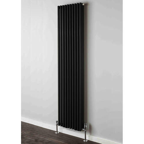 Colour Chaucer Double Vertical Radiator 1820x606mm (Jet Black).