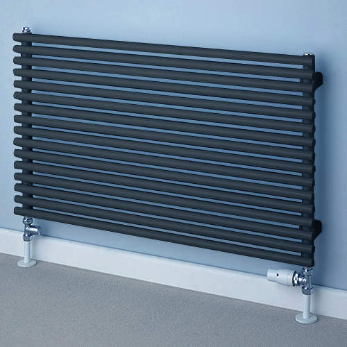 Colour Chaucer Single Horizontal Radiator 402x920mm (Jet Black).