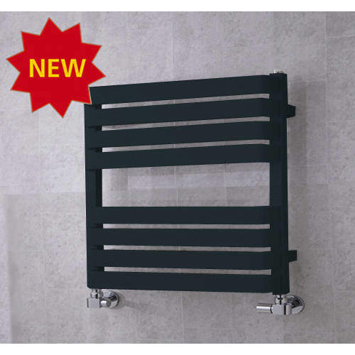 Colour Heated Towel Rail & Wall Brackets 655x500 (Anthracite Grey).