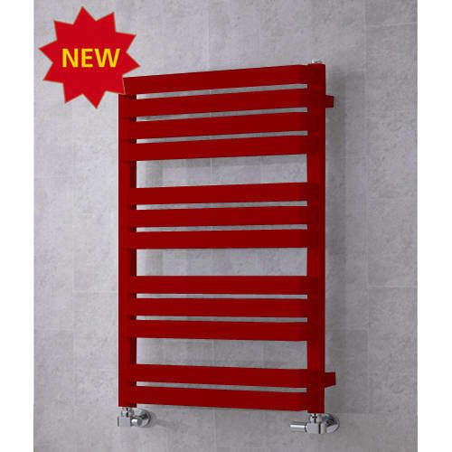 Colour Heated Towel Rail & Wall Brackets 915x500 (Ruby Red).