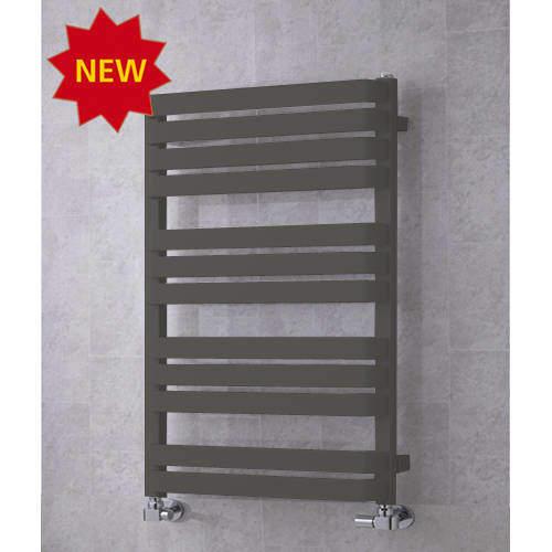 Colour Heated Towel Rail & Wall Brackets 915x500 (Grey Olive).