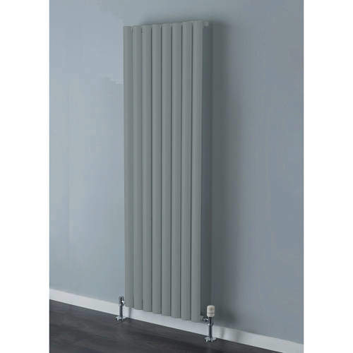 Colour Tallis Single Vertical Radiator 1820x420mm (Traffic Grey).