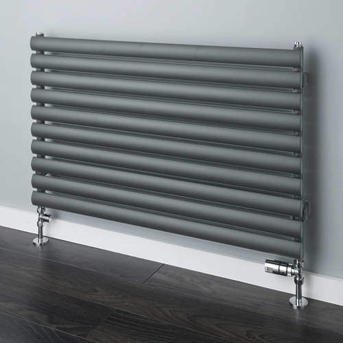 Colour Tallis Horizontal Radiator 600x1220mm (Traffic Grey A, 2706 BTUs).