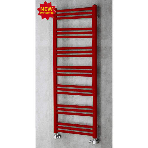 Colour Heated Ladder Rail & Wall Brackets 1374x500 (Ruby Red).