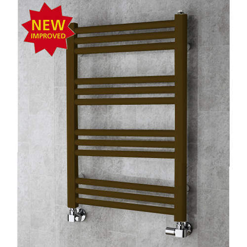 Colour Heated Ladder Rail & Wall Brackets 759x500 (Nut Brown).