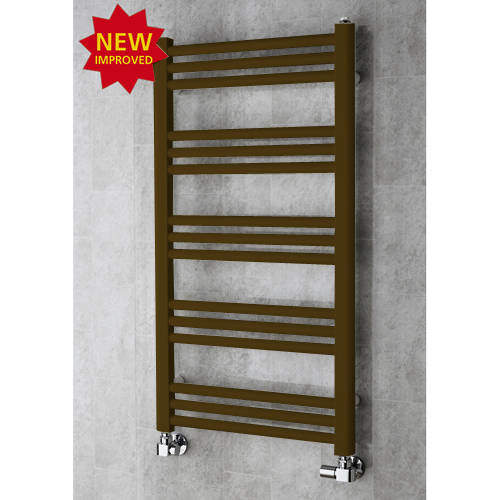 Colour Heated Ladder Rail & Wall Brackets 964x500 (Nut Brown).