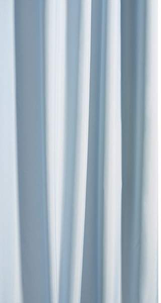 Croydex Textile Shower Curtain & Rings (Light Blue, 1800mm).