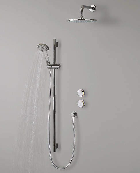 Crosswater Duo Digital Showers Cygnet Pack With Slide Rail & Round Head.