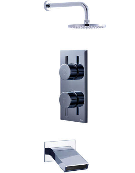 Crosswater Kai Lever Showers Digital Shower, Head & Slip Bath Spout (HP).