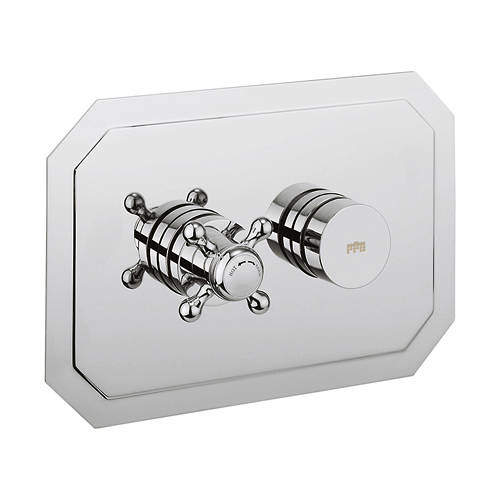 Crosswater Dial Belgravia Push Button Thermostatic Shower Valve (1 Outlet).