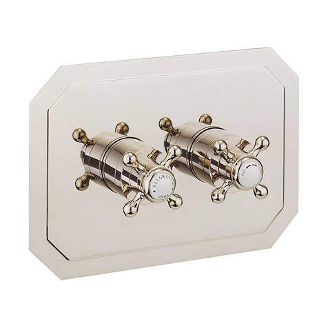 Crosswater Belgravia Crosshead 2 Outlet Shower Valve (Horizontal, Nickel).