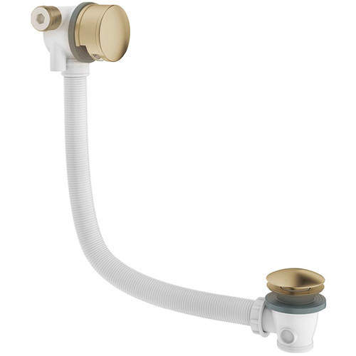 Crosswater MPRO Bath Filler Waste With Overflow (Brushed Brass).