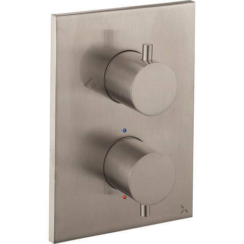 Crosswater MPRO Crossbox 2 Outlet Shower Valve (Brushed Steel).