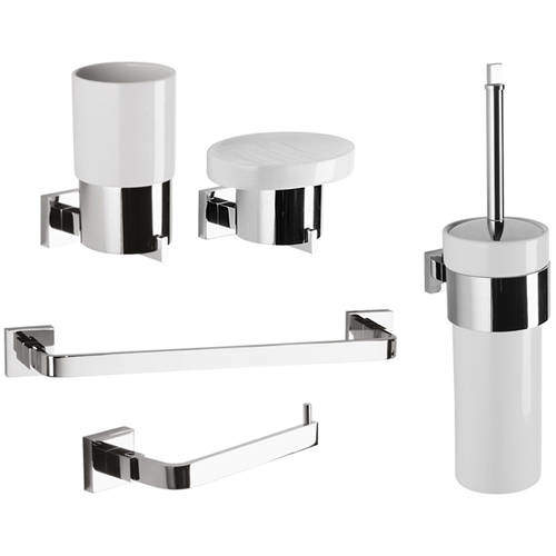 Crosswater Zeya Bathroom Accessories Pack 7 (Chrome).