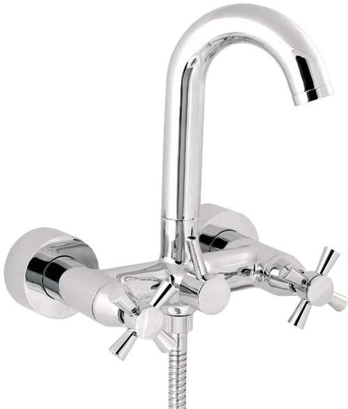 Deva Apostle Wall Mounted Bath Shower Mixer Tap With Shower Kit.