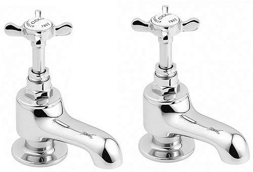 Deva Coronation Vanity Basin Taps (Pair, Chrome).