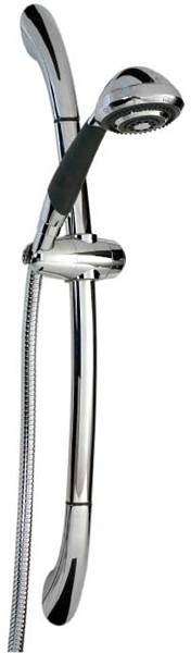 Deva Shower Kits Curved Riser Rail Kit With Multi Function Handset (Chrome).