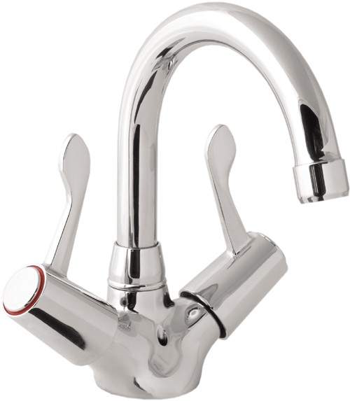 Deva Lever Action 3" Lever Mono Basin Mixer Tap With Swivel Spout.