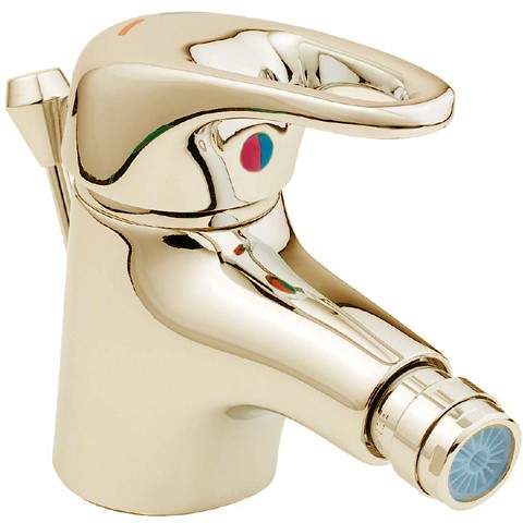 Deva Excel Mono Bidet Mixer Tap With Pop Up Waste (Gold).