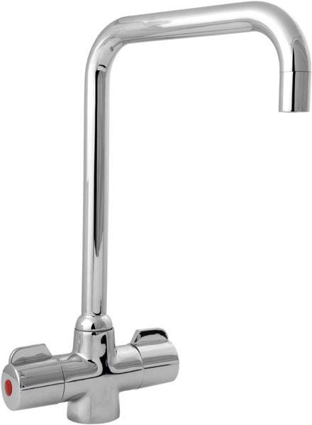 Deva Contemporary Ingot Mono Sink Mixer Tap With Swivel Spout (Chrome).