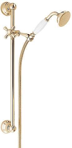 Deva Shower Kits Traditional Riser Rail Kit With Handset (Gold).