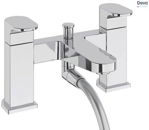 Deva Lush Bath Shower Mixer Tap With Shower Kit (Chrome).