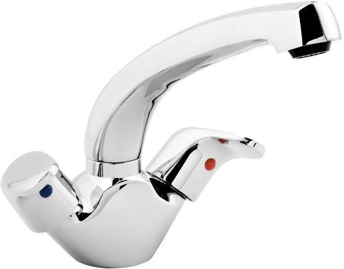 Deva Reva Dual Flow Kitchen Tap With Swivel Spout (Chrome).