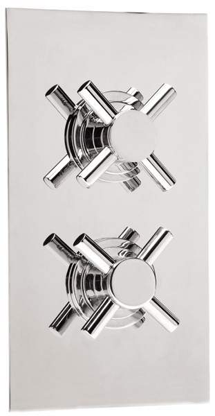 Deva TMV2 1/2" Twin Concealed Thermostatic Shower Valve (Chrome).