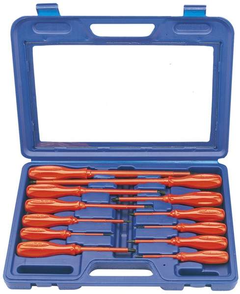 Draper Tools 12 Piece Fully Insulated Expert Screwdriver Set.