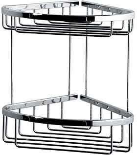 Geesa Standard Corner Large Double Basket 217x217mm (Chrome)