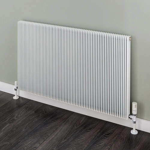 EcoHeat Hadlow Horizontal Aluminium Radiator 526x1120 (White).