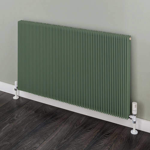 EcoHeat Hadlow Horizontal Aluminium Radiator 526x1360 (Green).